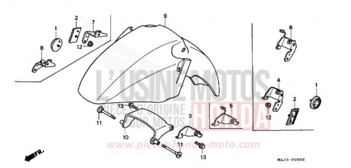 KOTFLUEGEL, VORNE (ST1100/ST1100AS) ST1100AS de 1995